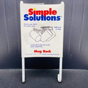 NWOT Simple Solutions Mug Rack, Mounts Under Shelf, Holds 6, 8 1/2" L (2 of 2)